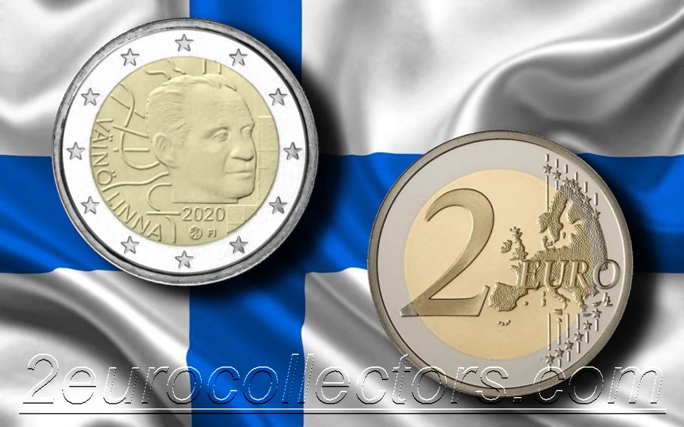 Finland 2€ 2020 - Väinö Linna 100 years - 2 Euro Collector