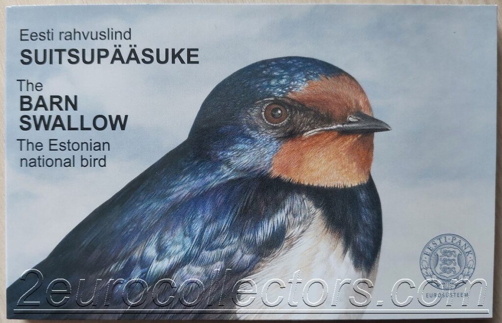Estonia 2€ 2023 – The Estonian national bird – the barn swallow ...