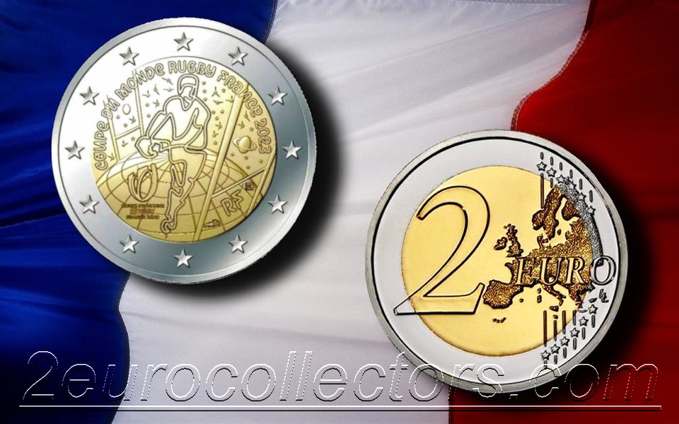 piece 2 euros rugby france 2023